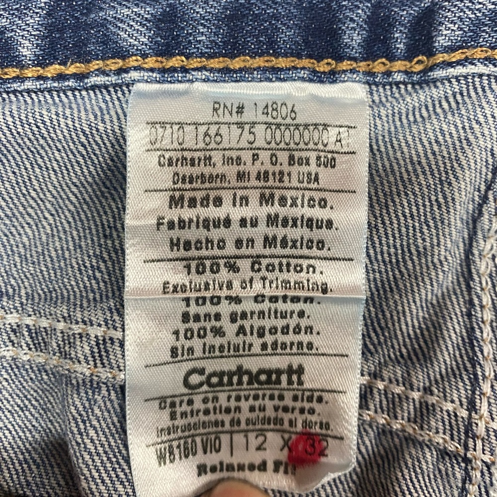 Carhartt Relaxed Fit Blue Denim Jeans Women’s Size 12/32 - Picture 5 of 5